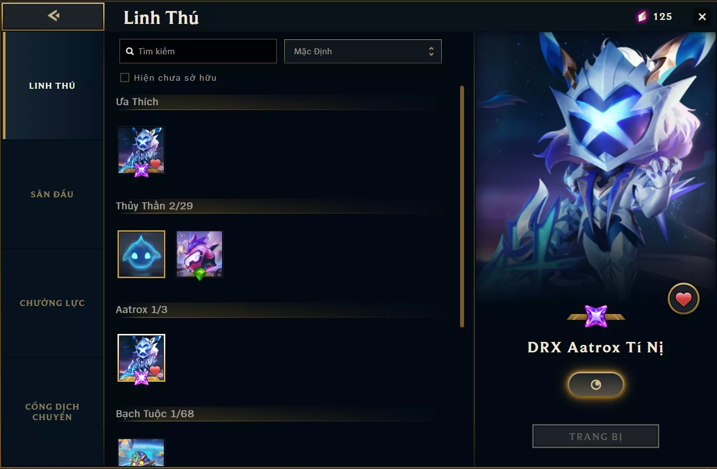 ACC CLONE TFT: DRX Aatrox  Tí Nị, Mail chưa xác minh, Unrank lv1